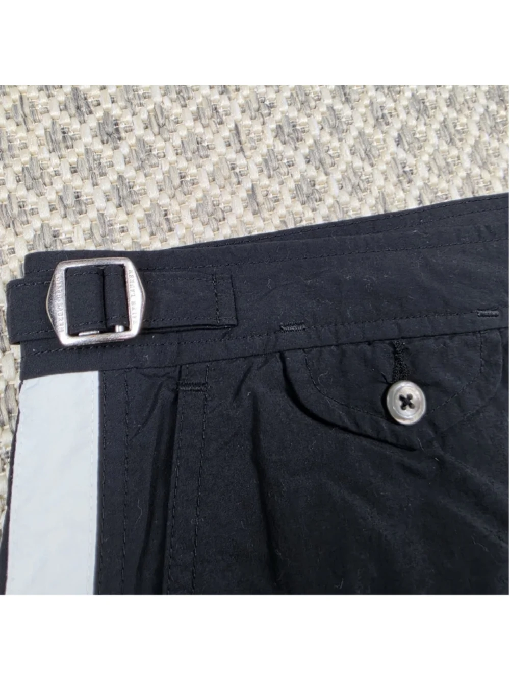 Polo Ralph Lauren Swim Trunks Mens 40 Black Side Stripe Surf Board Shorts